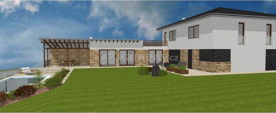 3D Grafická vizualizace rodinného domu a zahrady